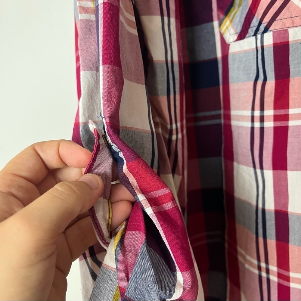 Cato Red Plaid Snap Button Down Shirt 22/24W - Picture 3 of 8